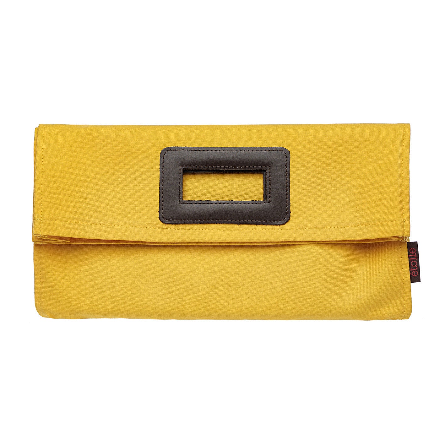Knitting Bag Inspired Canvas Clutch Bag in Maize Yellow mainandmerseyhomestore