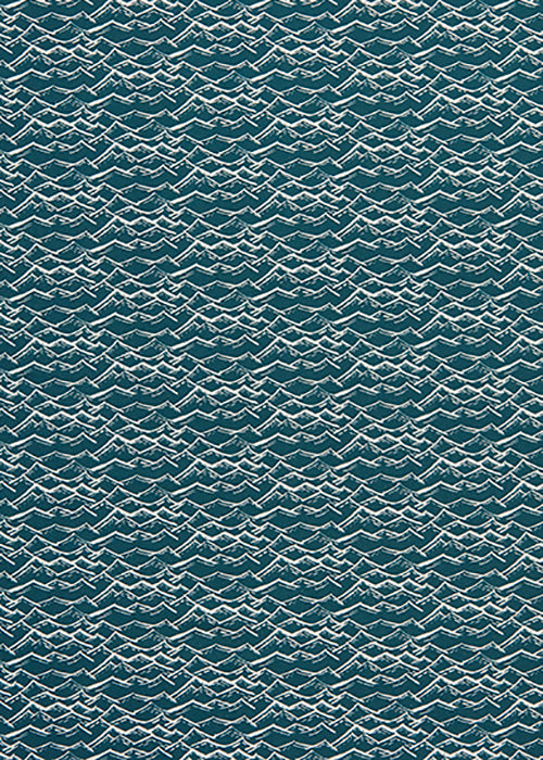 Waves Pattern Home Decor Fabric Curtains Blinds Upholstery by meter or yard Dark Petrol Blue Canada USA