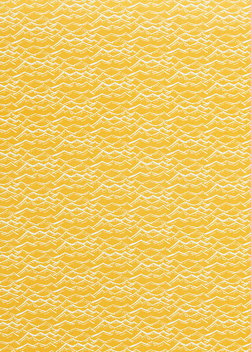 Waves pattern home decor interiors fabric for curtains, blinds and upholstery in maize yellow  available by the meter or yard ships from Canada worldwide including the USA