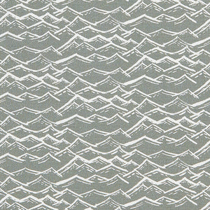 Waves home interior decor Fabric for curtains, blinds and upholstery in cotton linen by meter or yard in light dove grey ships from Canada to USA