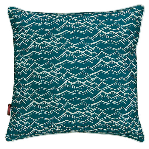 Waves throw pillow dark petrol blue canada usa