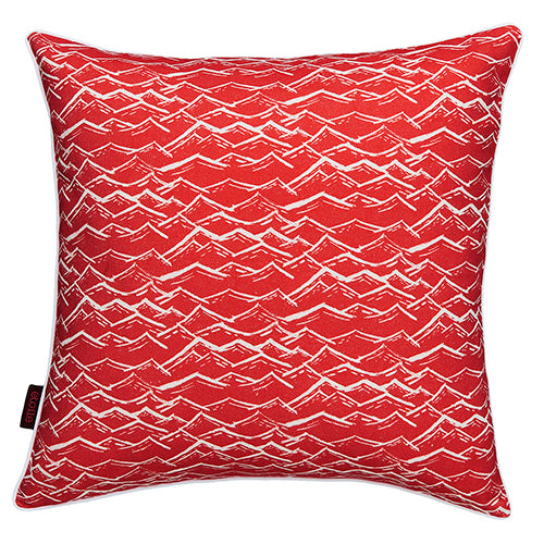 Waves pattern home decor throw pillow geranium red ships from Canada worldwide including the USA