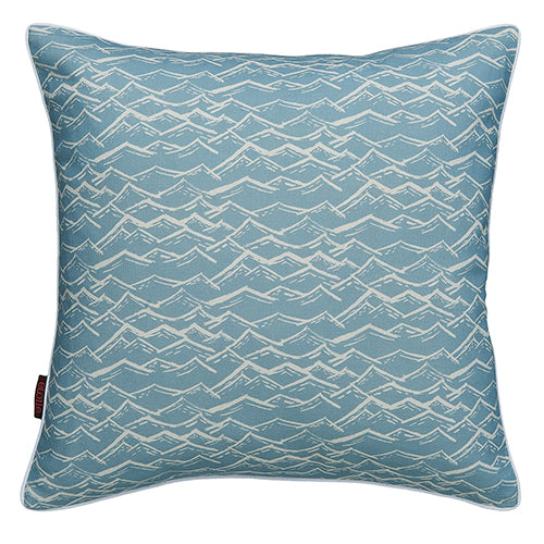 Waves throw pillow in pale winter blue ships from Canada 