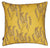 Yuma Graphic Grass Pattern Linen Cotton Cushion in Mustard Gold