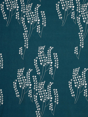 Yuma Graphic Grass Pattern Linen Cotton Canvas Home Interiors Decor Fabric by the yard or meter for curtain, blinds or upholstery - Dark Petrol Blue (navy)/Grey - ships from Canada (USA)