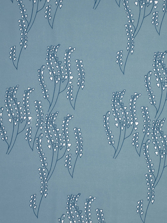 Yuma Graphic Grass Pattern Linen Cotton Canvas Home Decor Interiors Fabric by the meter or yard for curtain, blinds or upholstery - Light Chambray Blue - ships from Canada (USA)