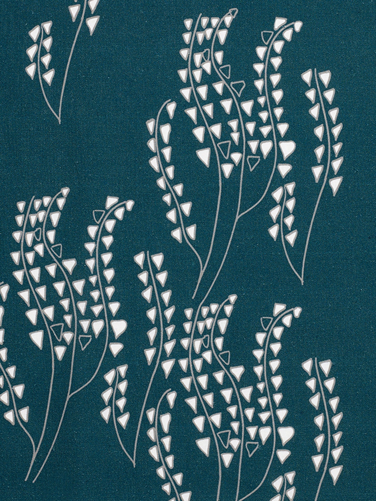 Yuma Graphic Grass Pattern Linen Cotton Canvas Home Interiors Decor Fabric by the yard or meter for curtain, blinds or upholstery - Dark Petrol Blue (navy)/Grey - ships from Canada (USA)