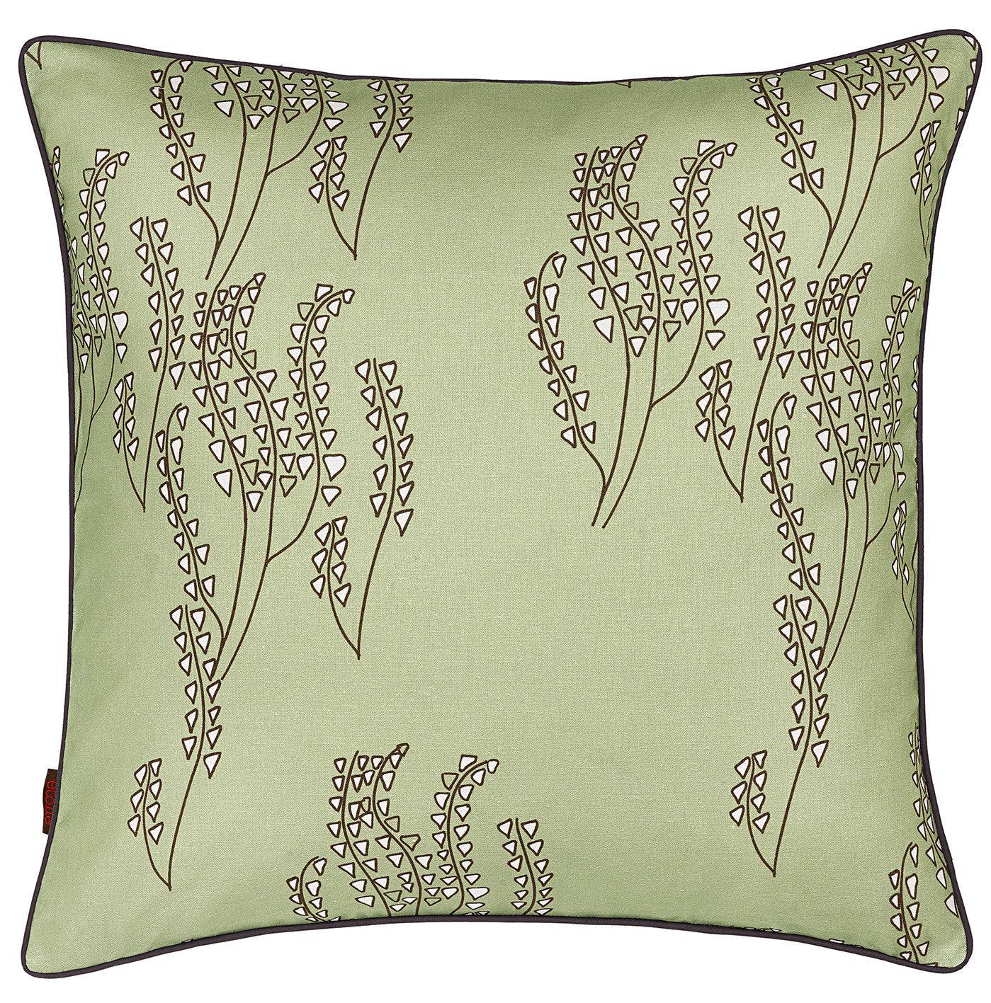 Yuma Grass Pattern Linen Throw Pillow in Light Eau de Nil Green ships from Canada to USA